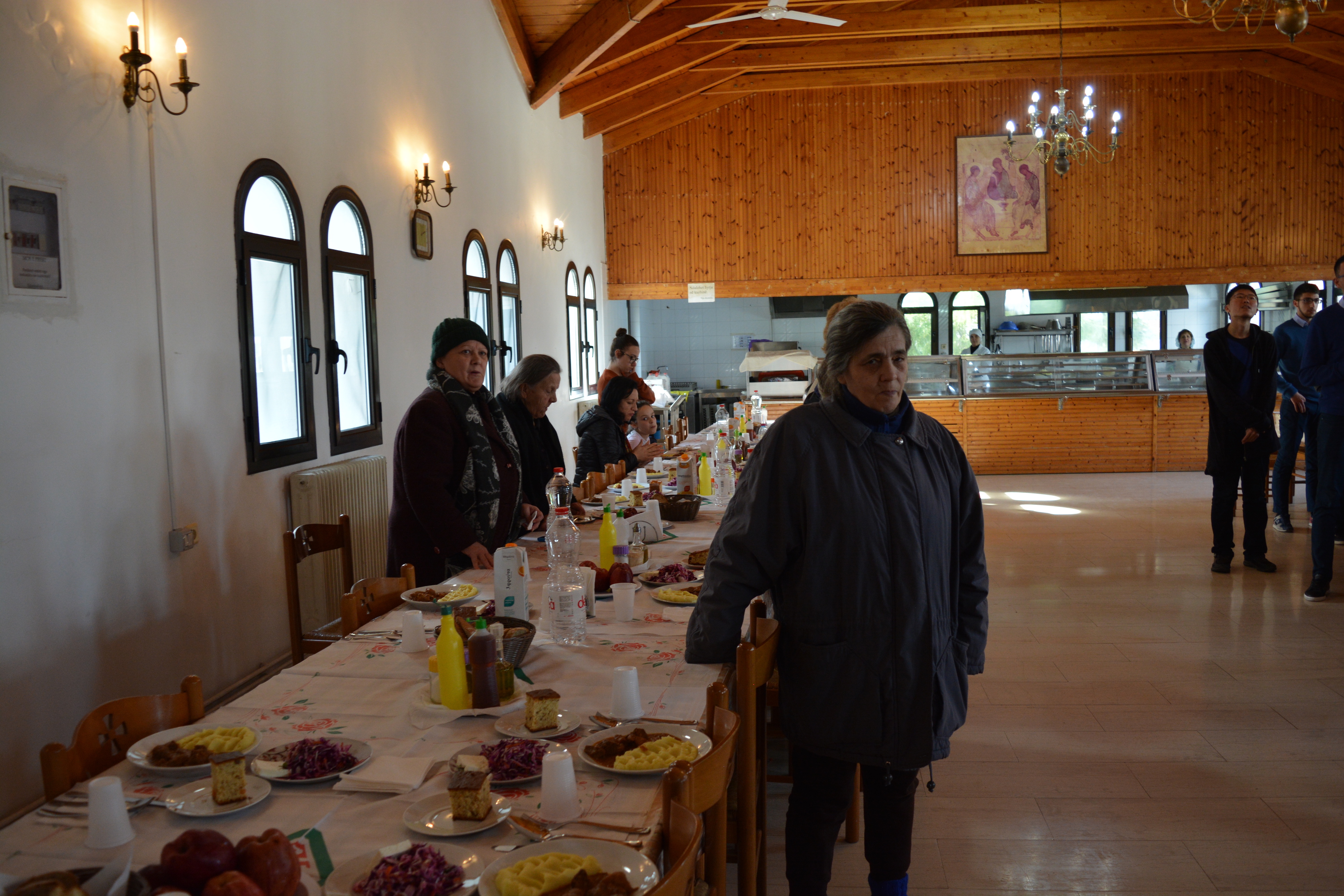 Lunch with victims of the earthquake on 26th November 2019, still without home